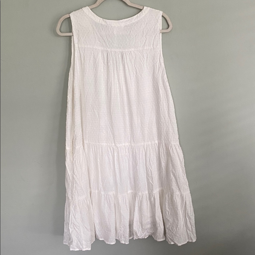 Tuckernuck Pomander Place Women’s White Textured Tiered Dress Size XXL - Picture 6 of 7